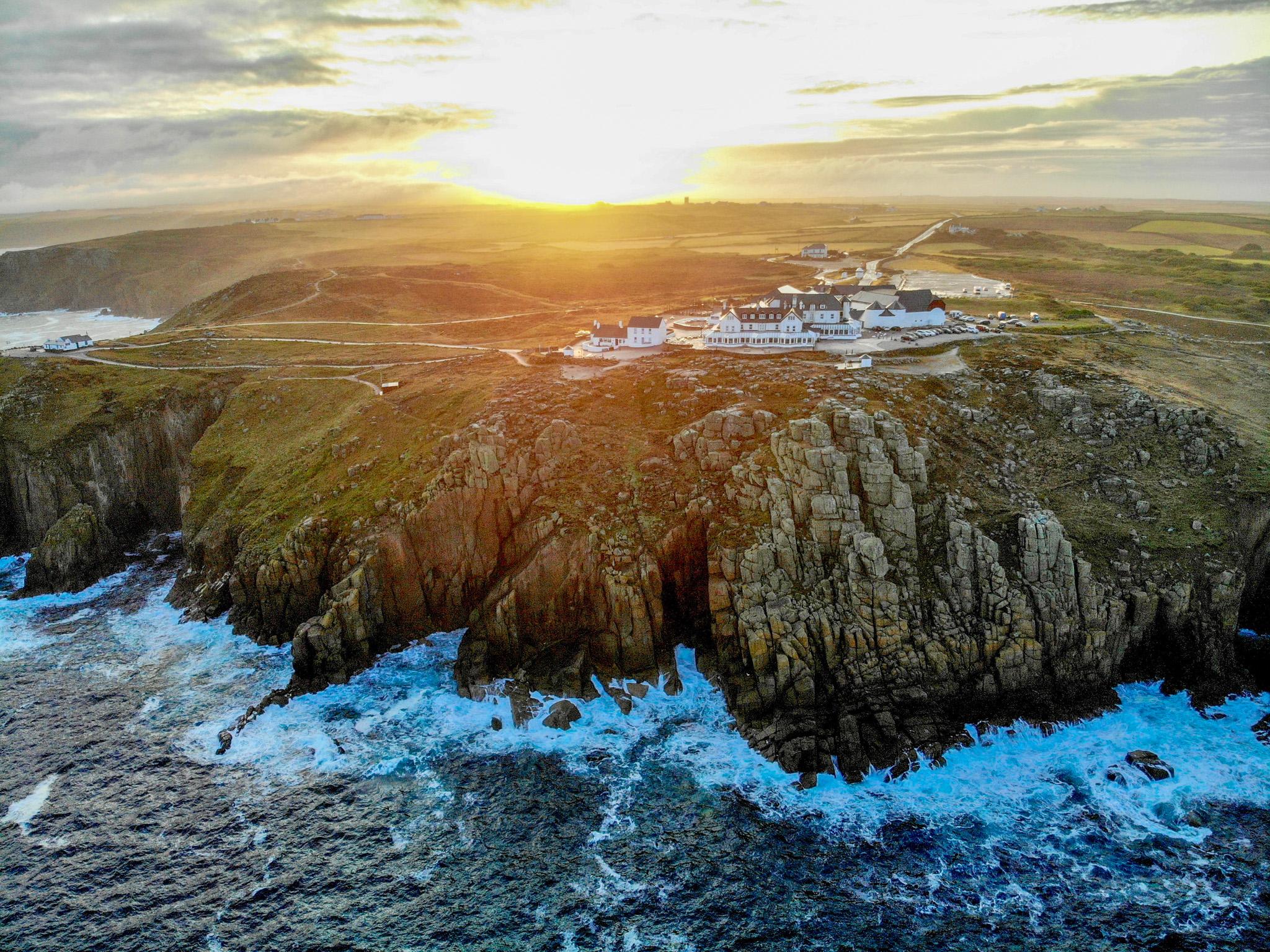 Sunset and sunrise at Land's End
