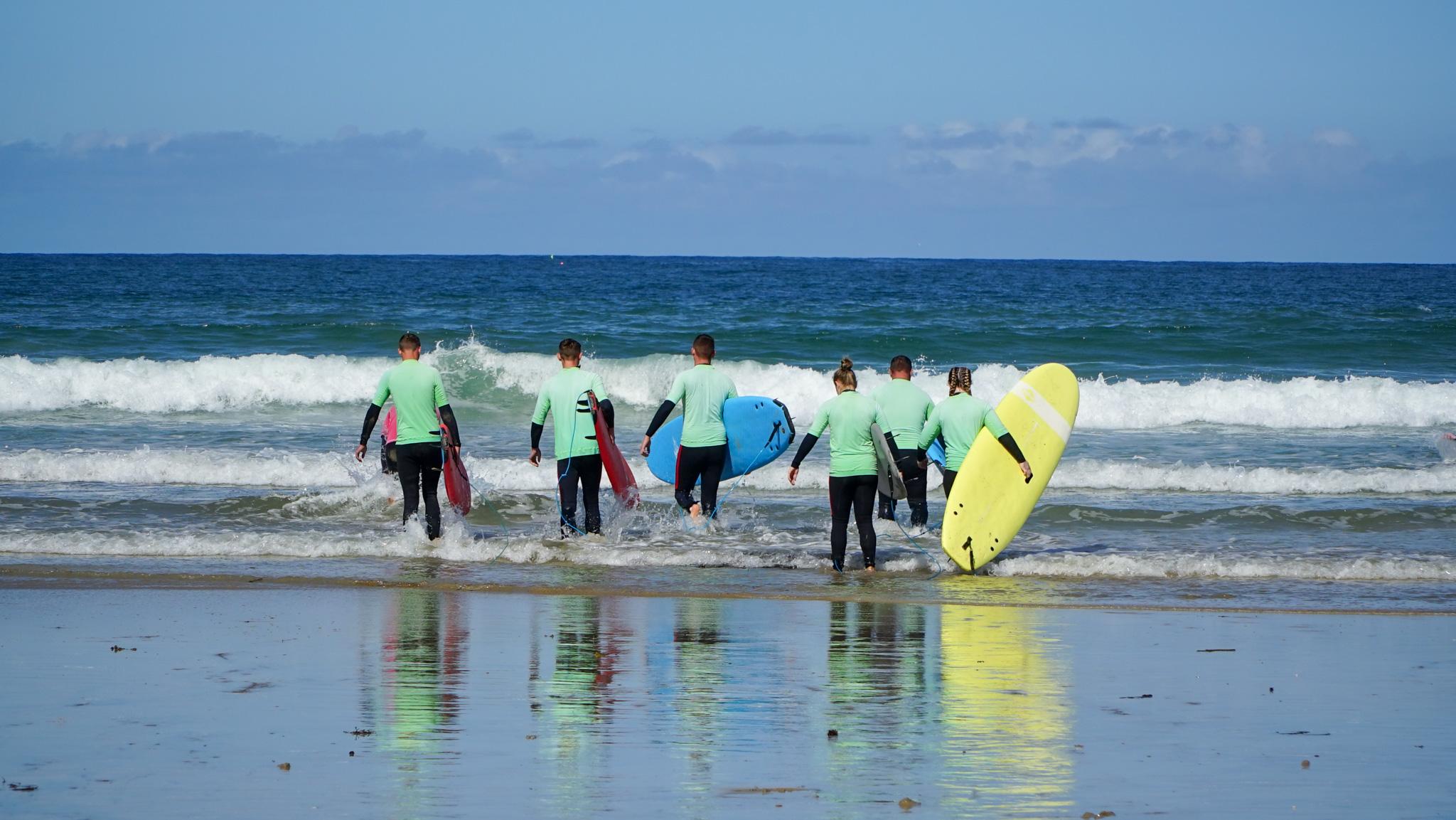 Surf lessons in Perranporth