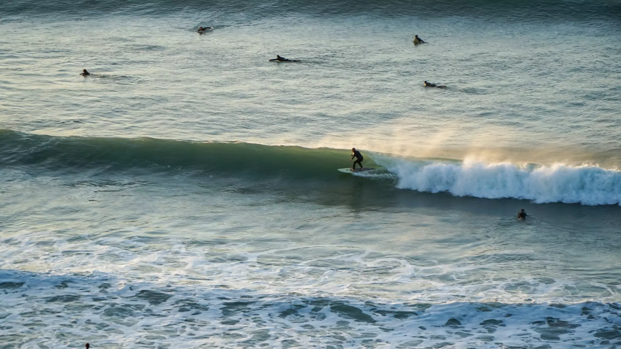 surfing at porthtowan