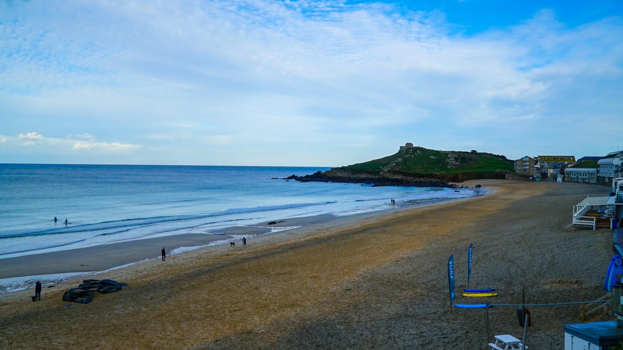 St Ives Beach in Winter