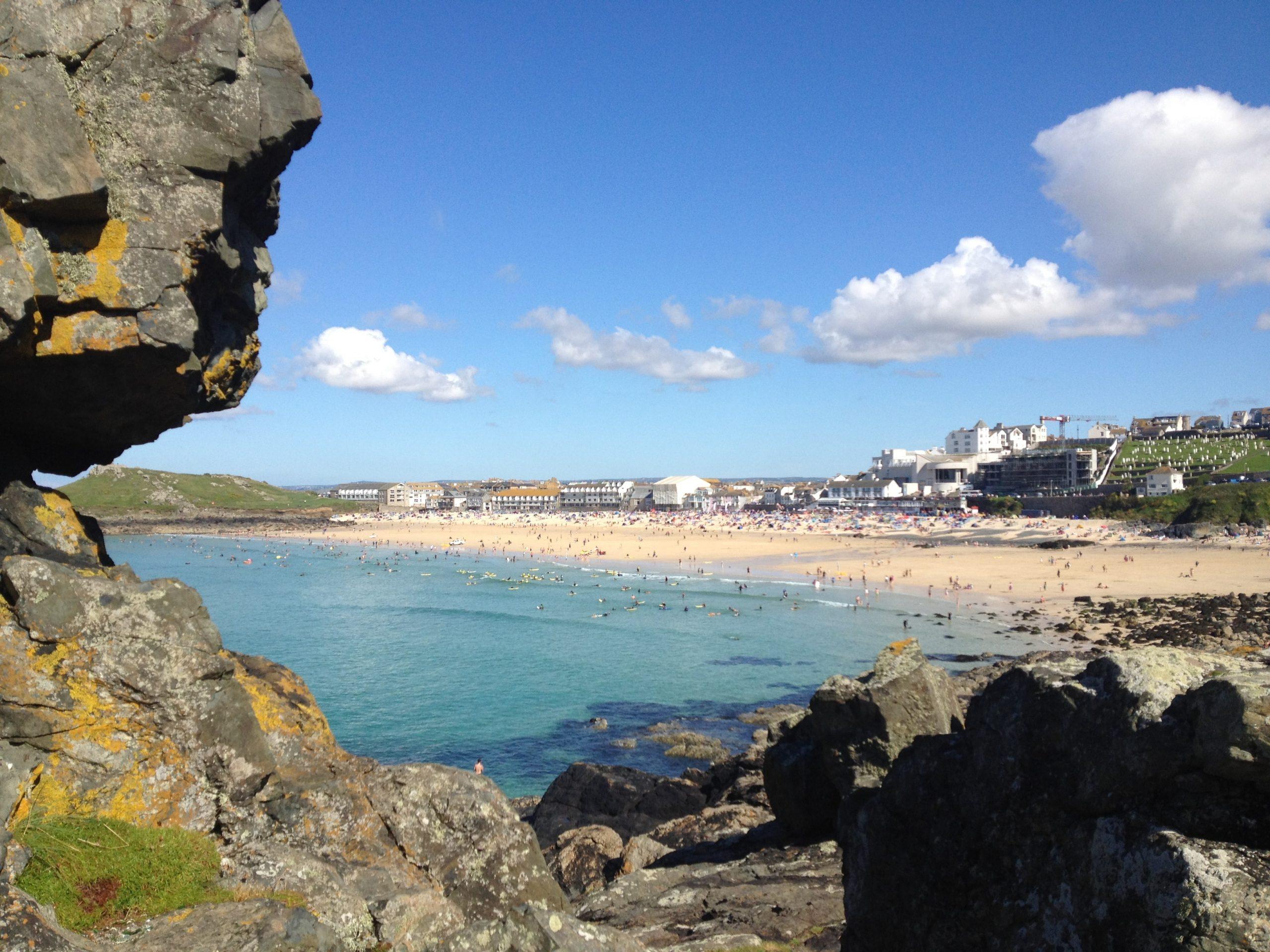 Porthmeor Beach in St Ives, Cornwall