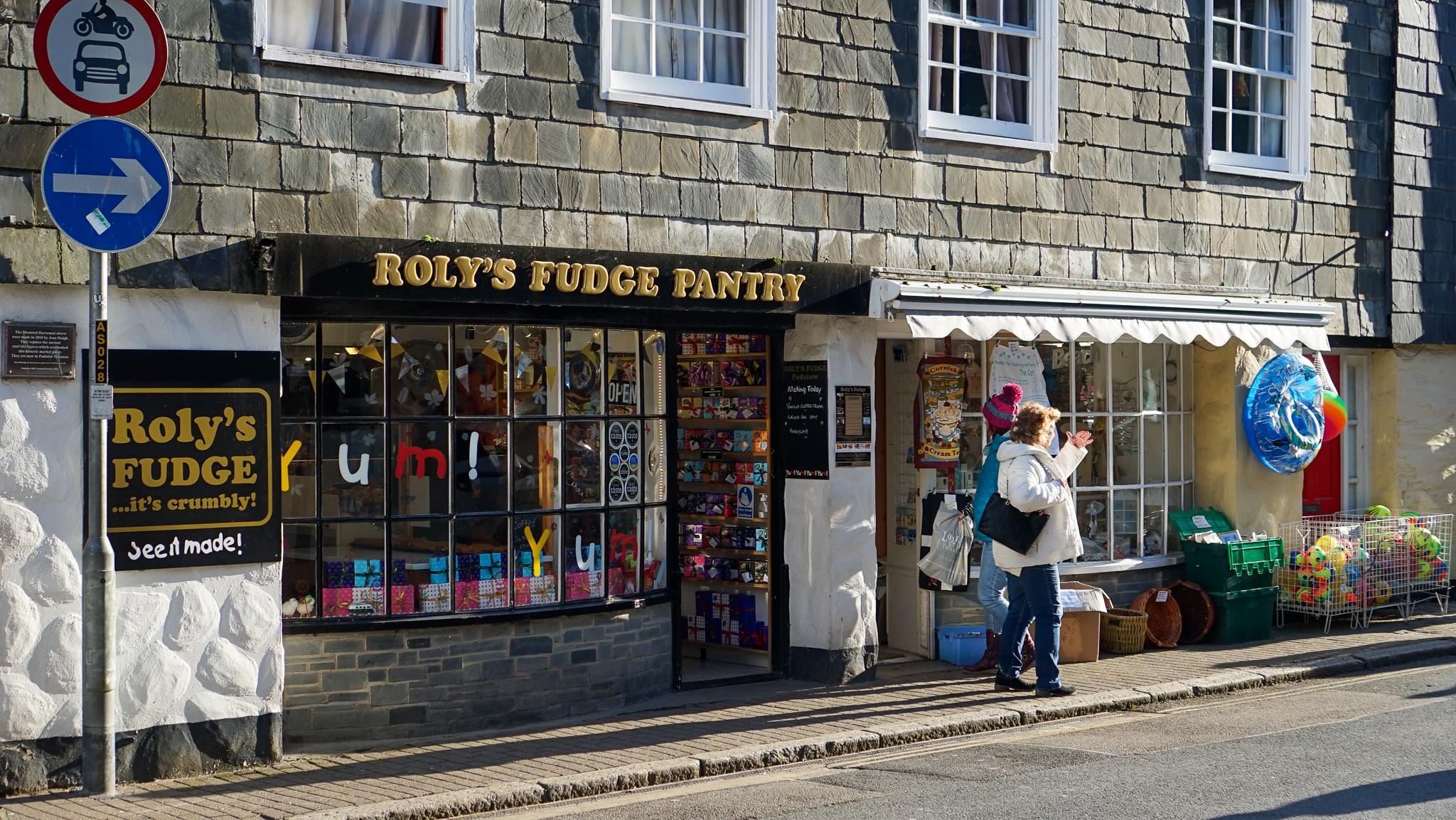 Roly's Fudge Pantry sign, Padstow