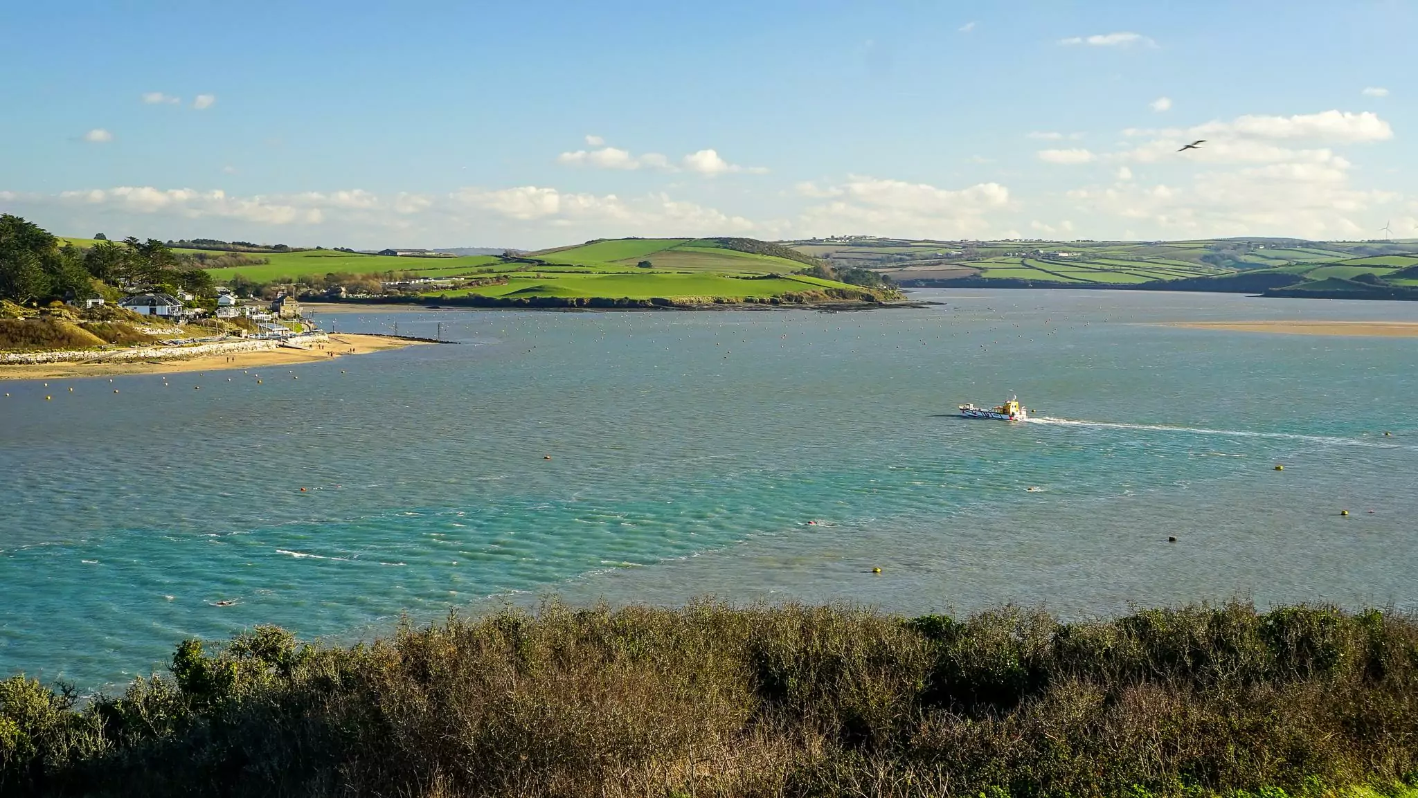 Padstow to Rock ferry crossing over the river camel