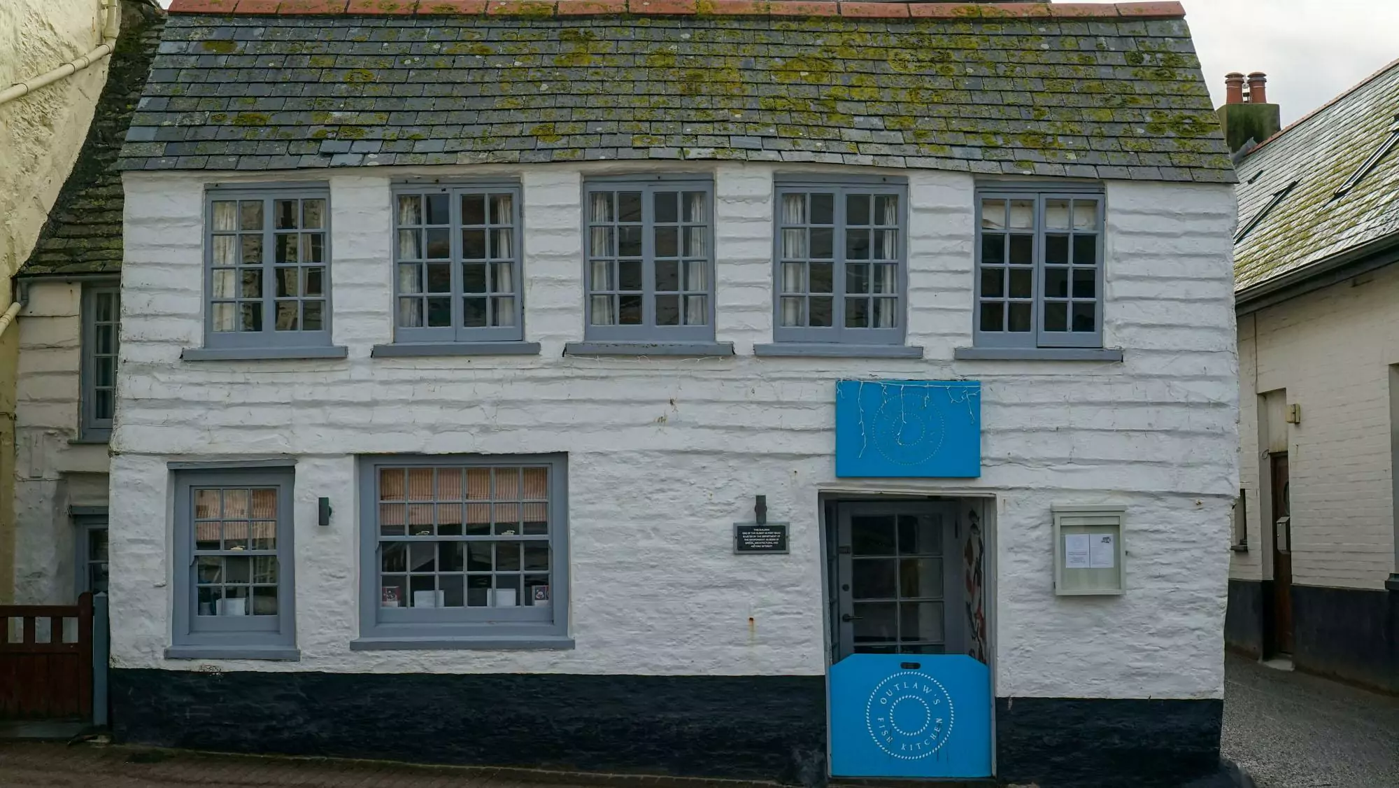 The front of Outlaws Fish Kitchen  Michelin Star Restaurant