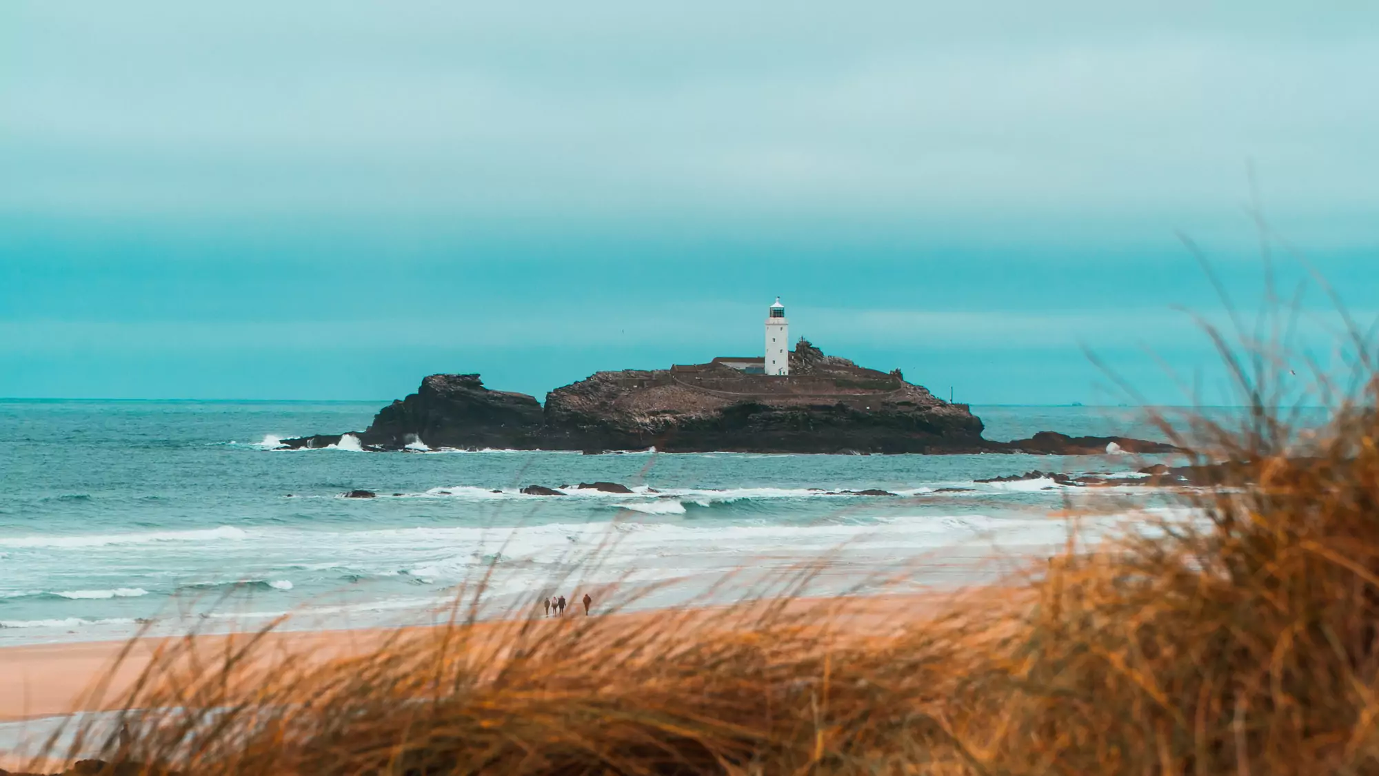 Godrevy Lighthouse Cornwall from the beach