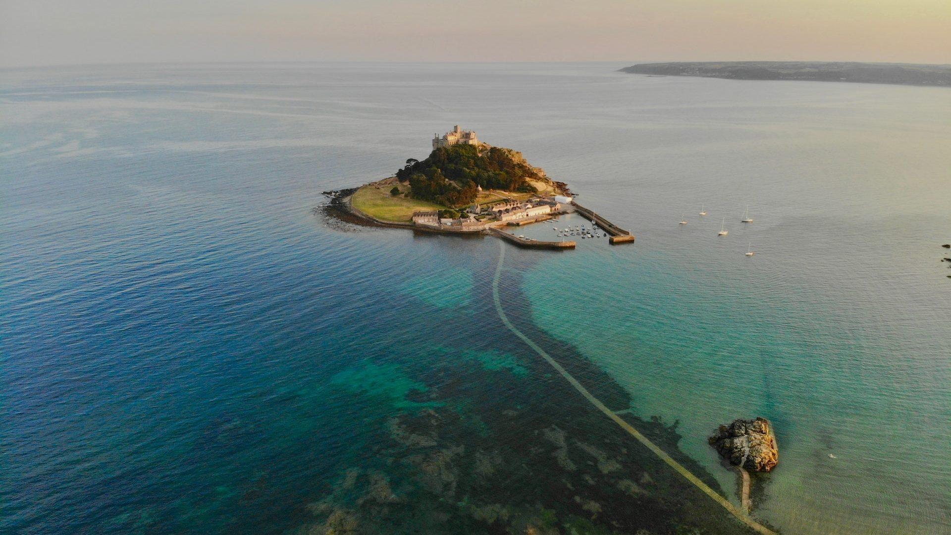 st michaels mount from above
