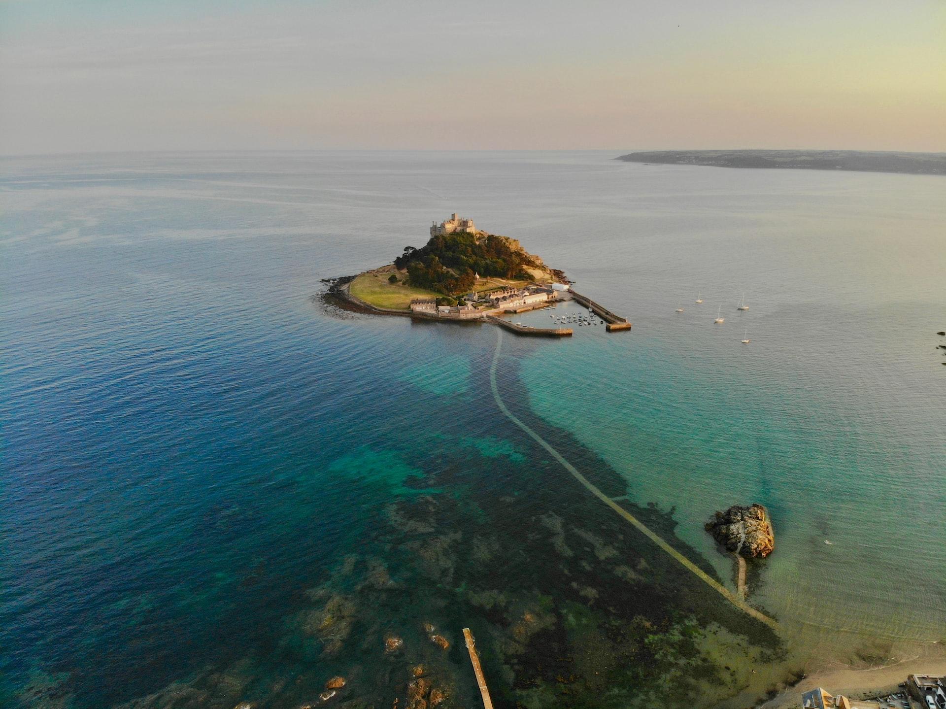 st michaels mount from above