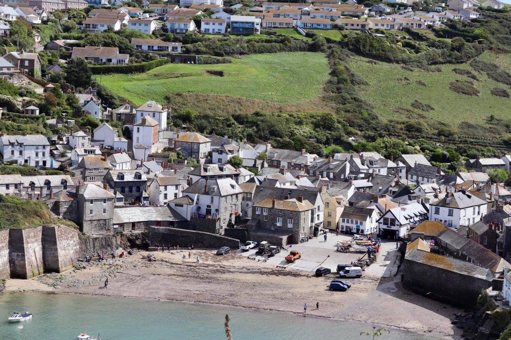 Port isaac town from the cliffside