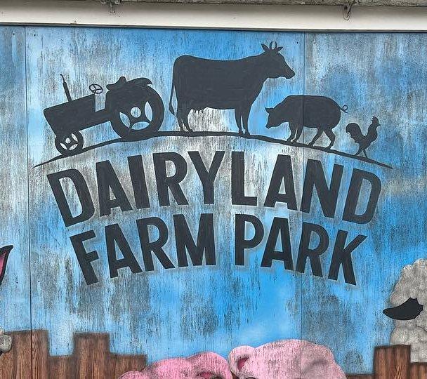 Dairyland farm logo on sign