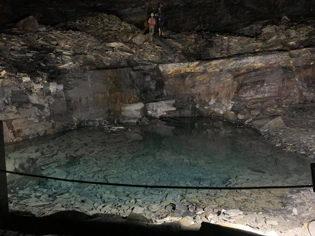 Underground pools at Carnglaze Caverns