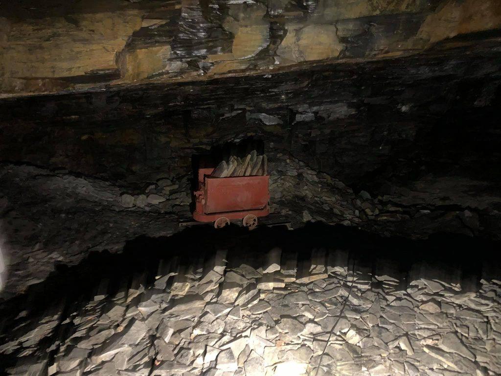 Carnglaze Caverns mining cart