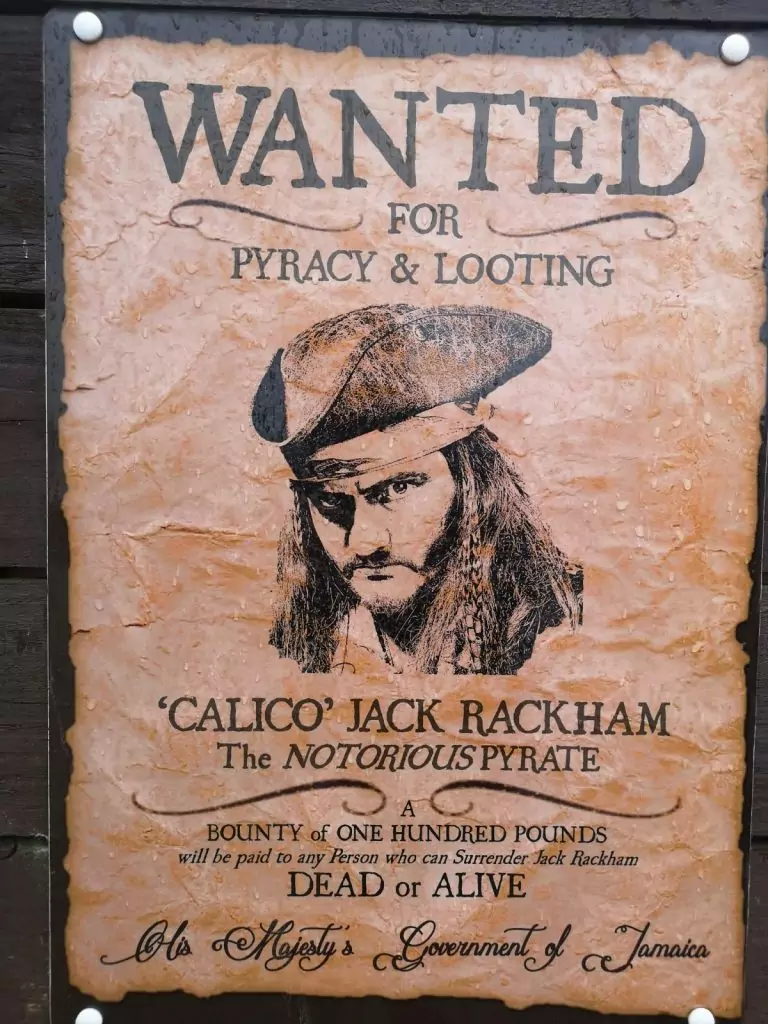 Wanted poster at Pirates Quest Crazy Golf in Newquay