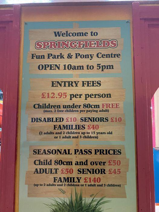 Springfields Fun Park sign