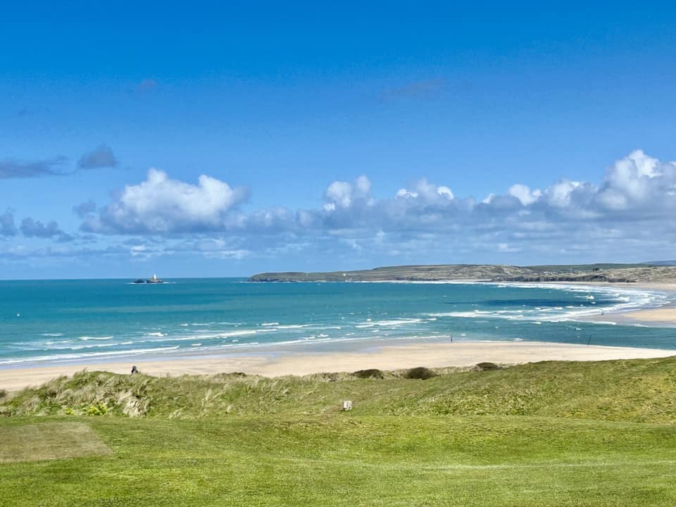 West Cornwall Golf Club over the beach