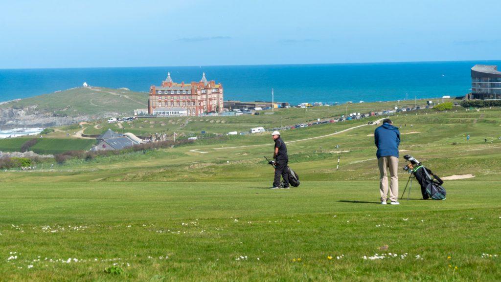 Golfers on Newquay Course