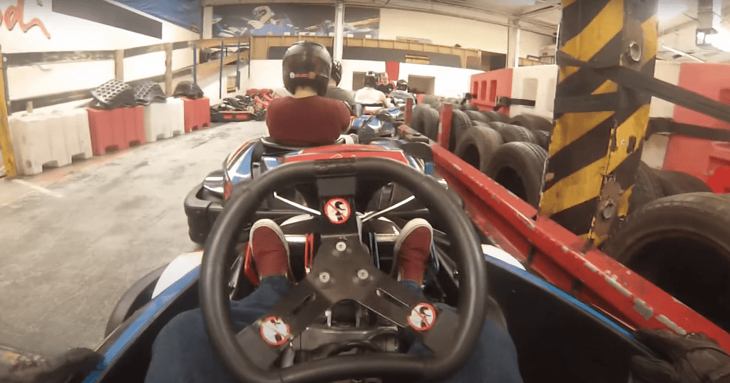 View from inside the go kart