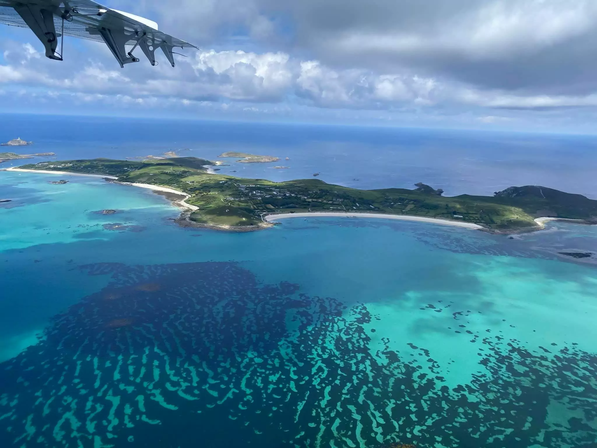 scilly isles from the air
