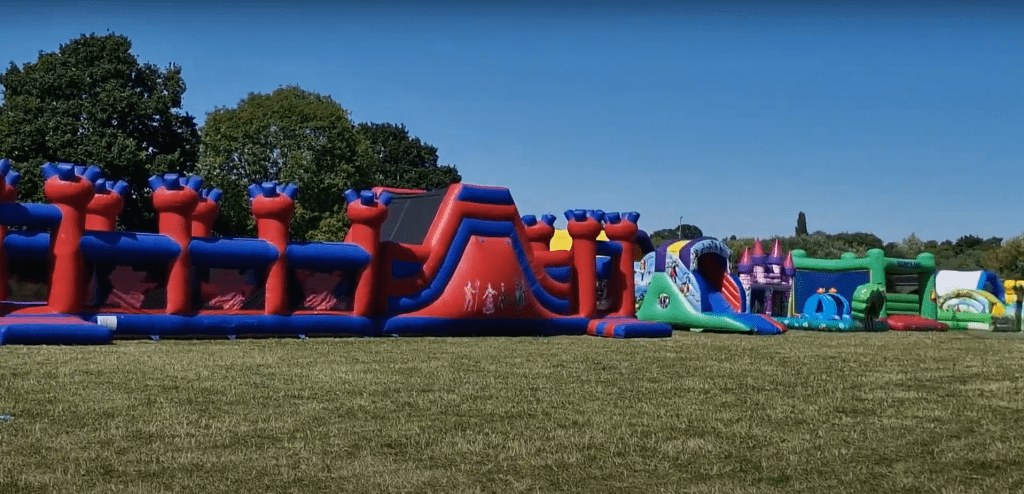 south west inflatable theme park wide
