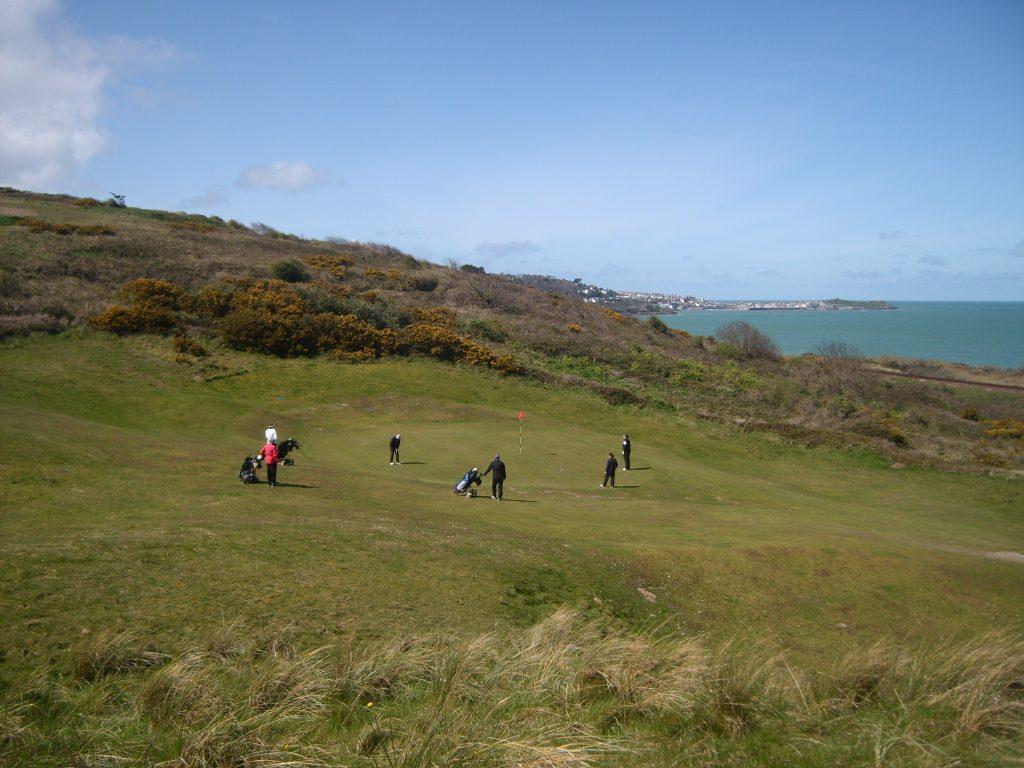 West Cornwall Golf Club 4some on the green