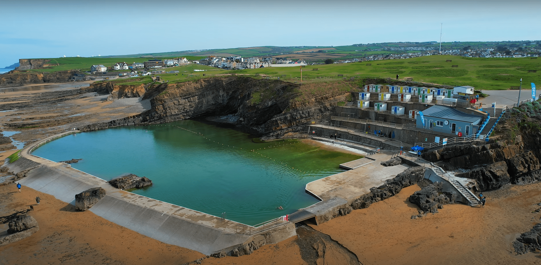 aerial shot of bude
